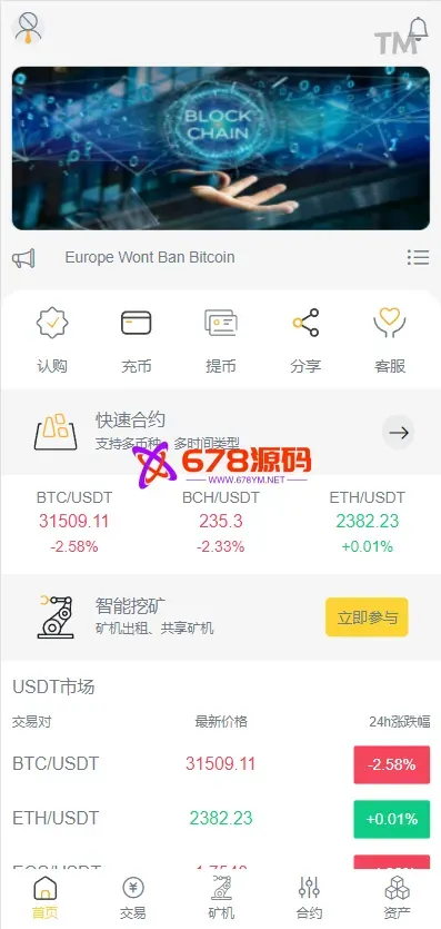全新多语种区块链交易所/币币交易/区块链矿机系统/区块链