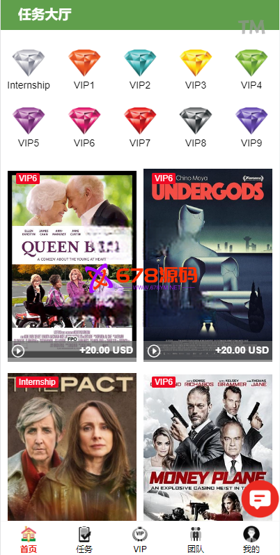 多语种电影任务系统/电影投资刷单源码