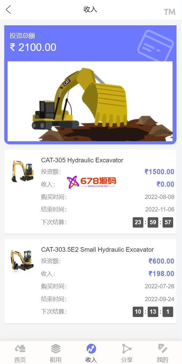 多语种印度矿机系统/投资理财系统/前后端分离/单独代理后台