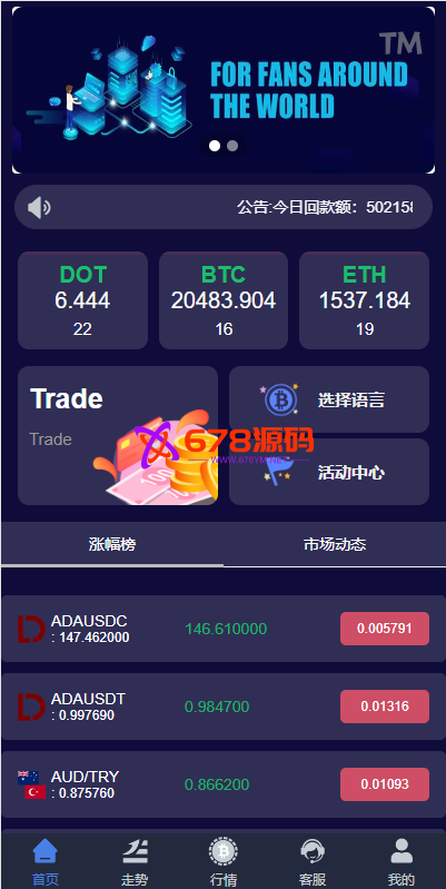 微交易源码/秒合约虚拟币交易