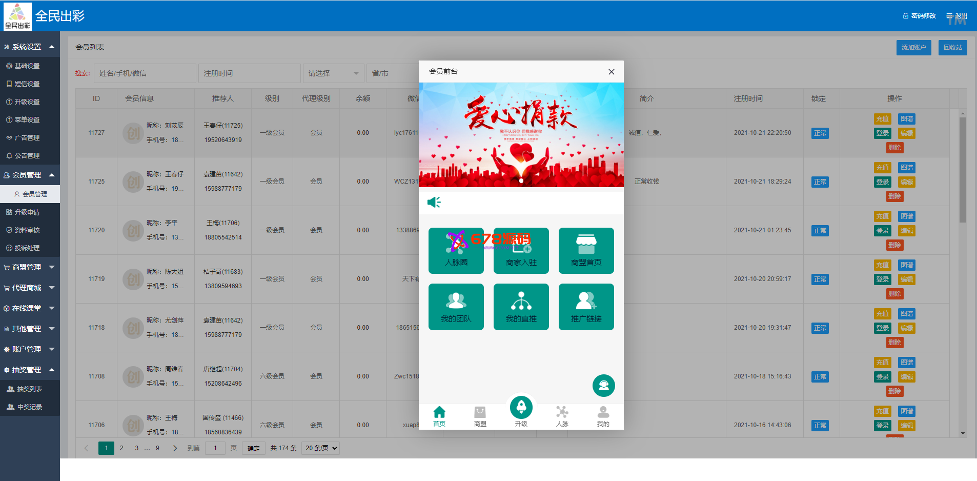 新零售系统/超级人脉商城/全名出彩