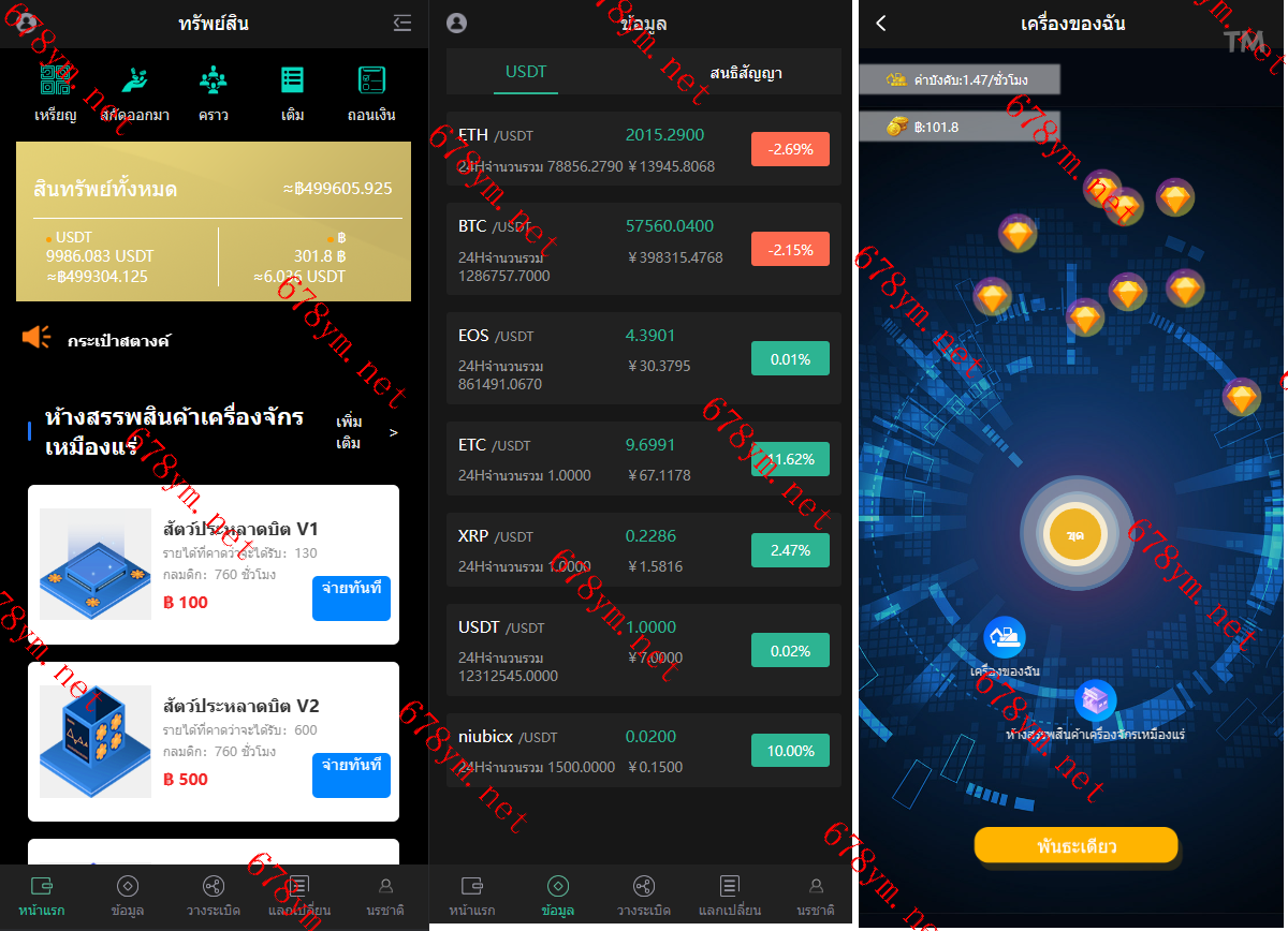 泰国挖矿合约系统源码/USDT数据矿机带k线